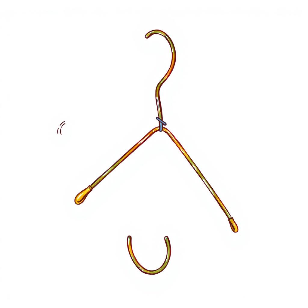 Illustration of The wire-hanger antenna