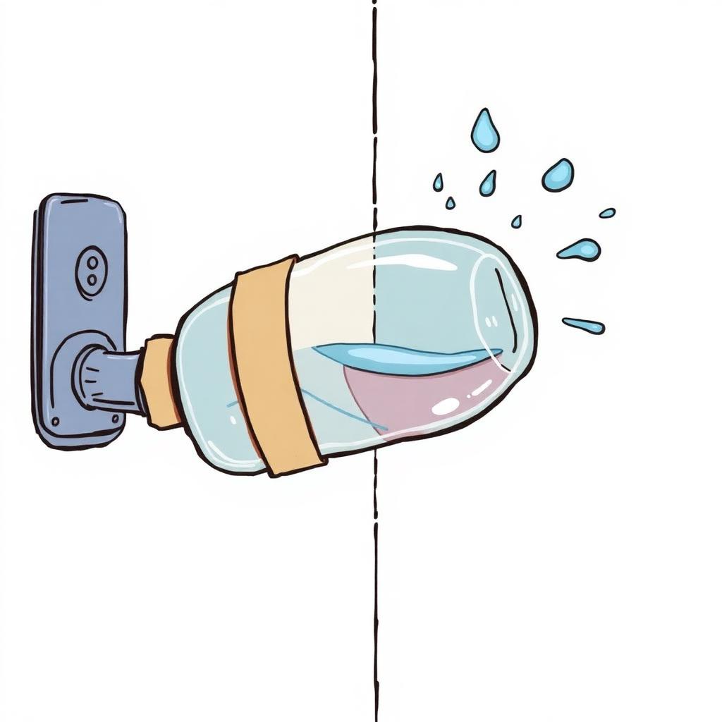 Illustration of The PET-bottle shower